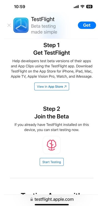 Get TestFlight image from App Store